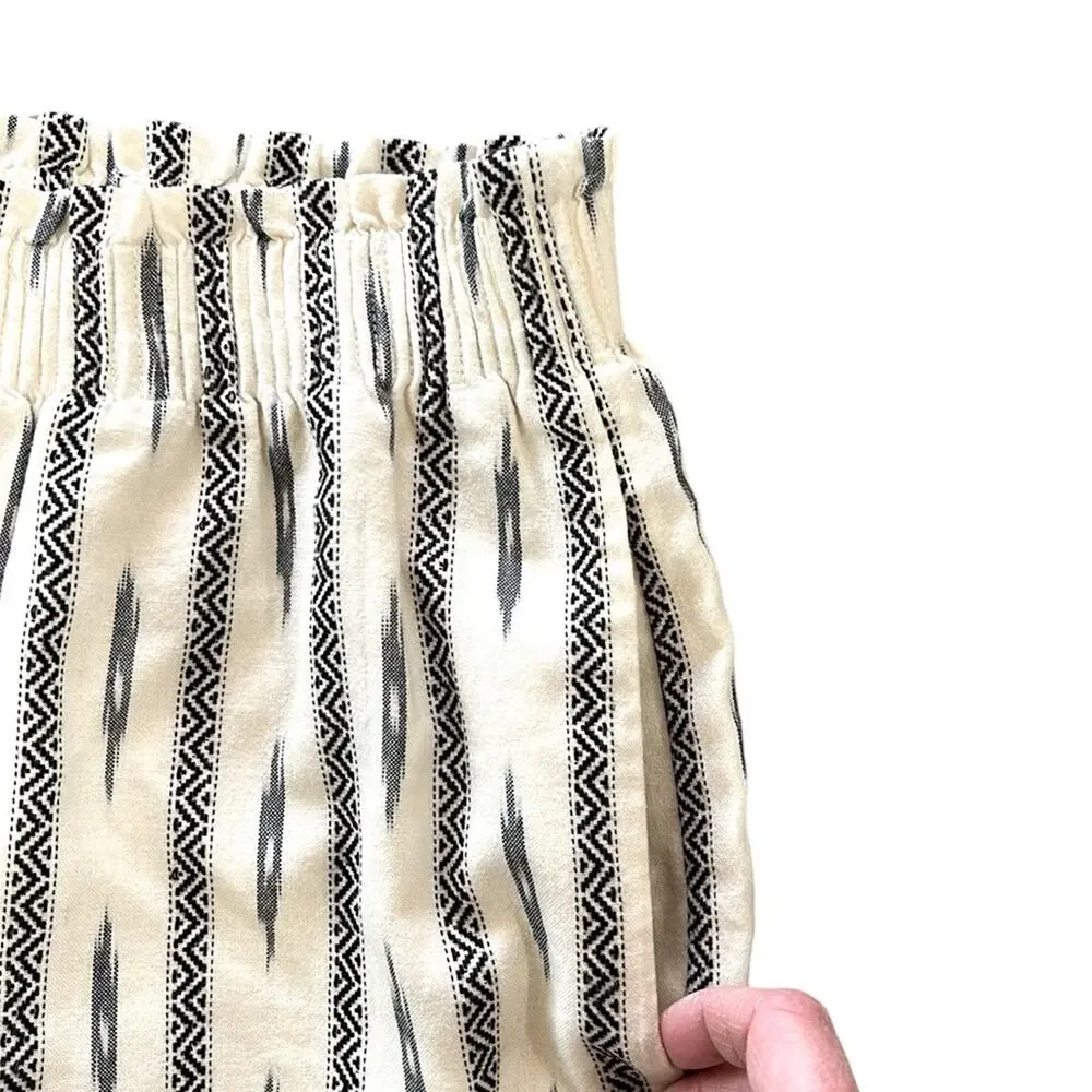 J. Crew Mini Pencil Skirt Aztec Pattern  Elastic Waist Pull On Size 4